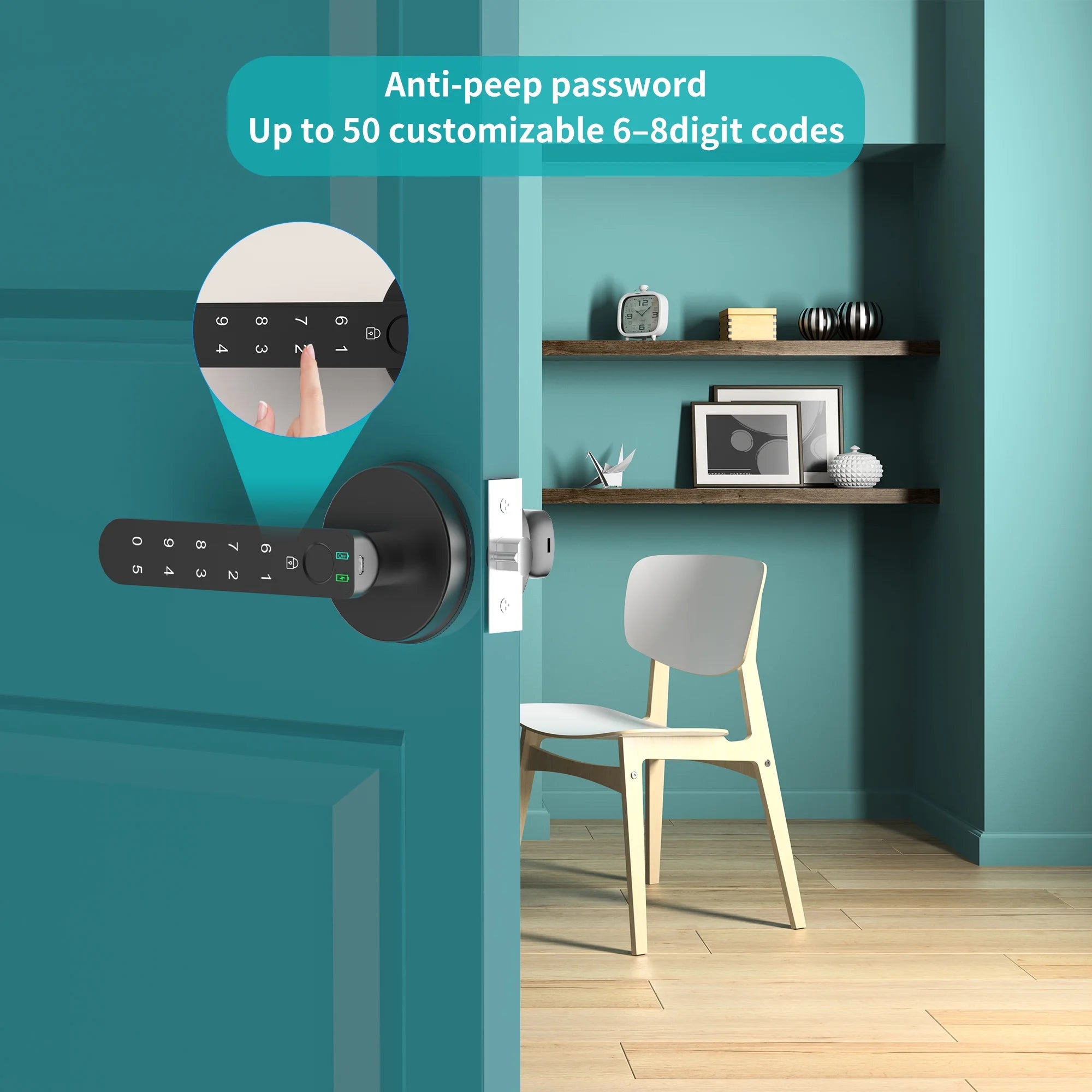 Smart Fingerprint Door Lock Biometric Keyless Entry Door Knob with Keypads by  for Home