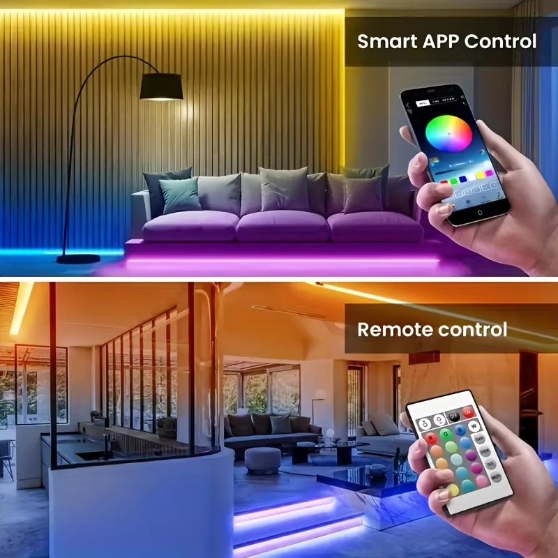 Bluetooth Wifi APP Controller LED Strip Lights RGB 5050 SMD Flexible Ribbon USB LED Light with Power Adapt Tape Diode